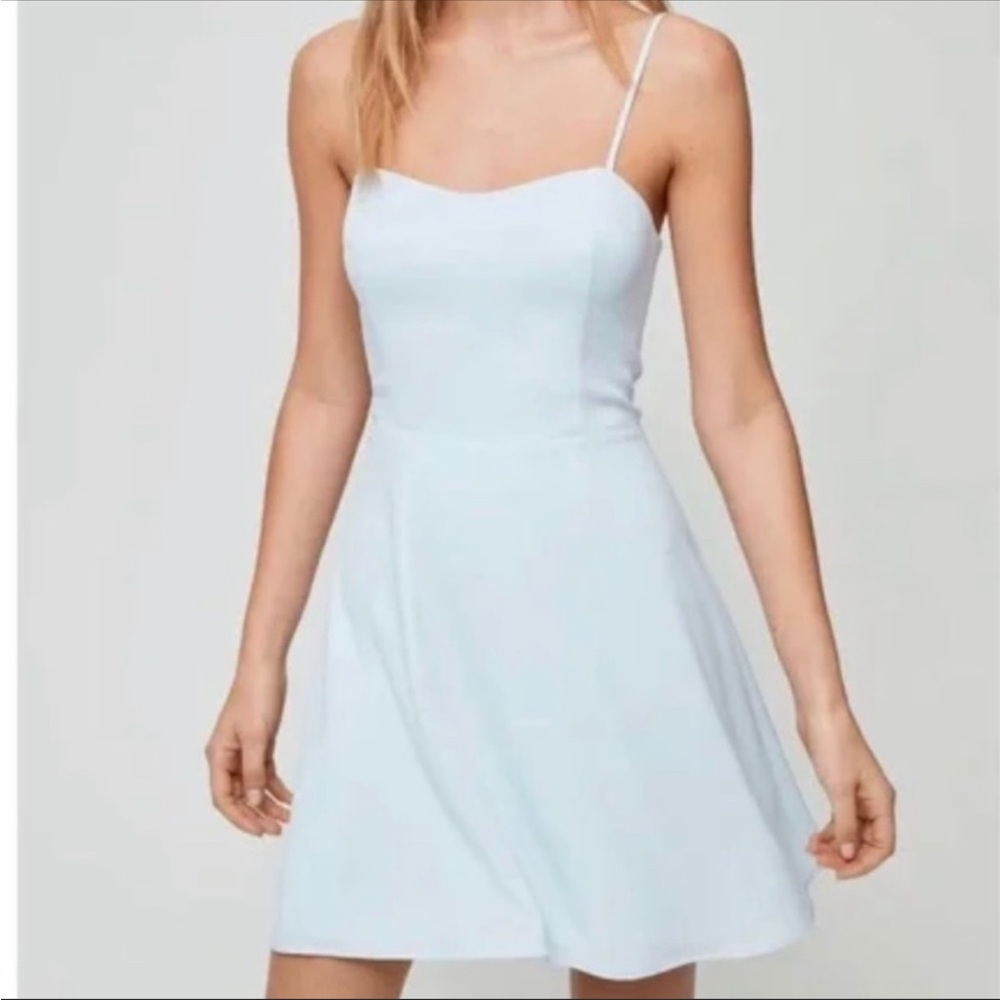 Aritzia Sunday Best Chiara Mini Dress Light Blue